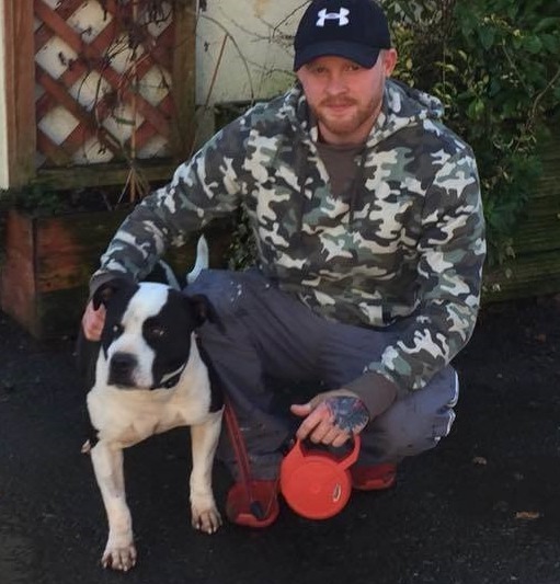 A Hilbrae dog with their new owner