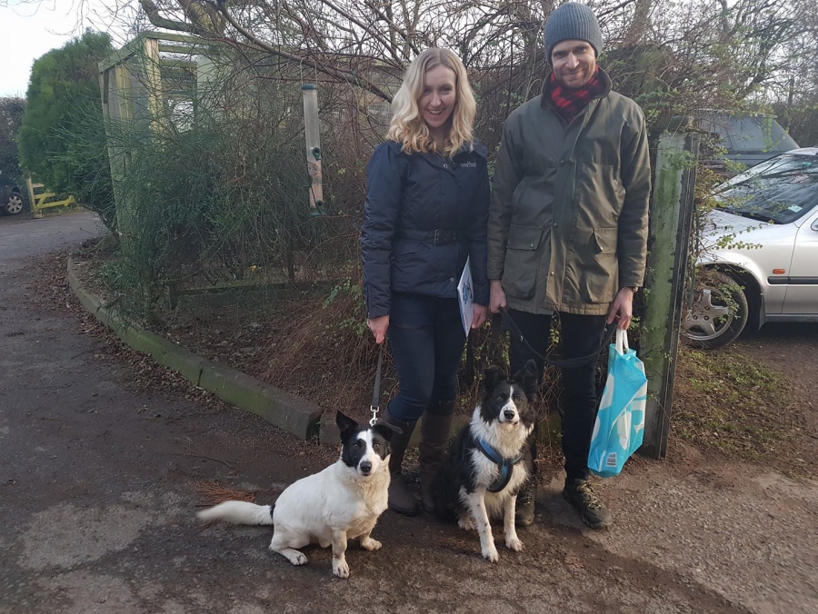 A Hilbrae dog with their new family